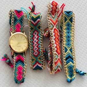 Friendship bracelet watch band - 4 options!